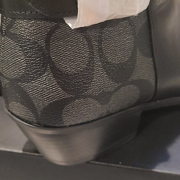 BRAND NEW COACH Dany leather ANKLE BOOTS black size 8 - Picture 4 of 9